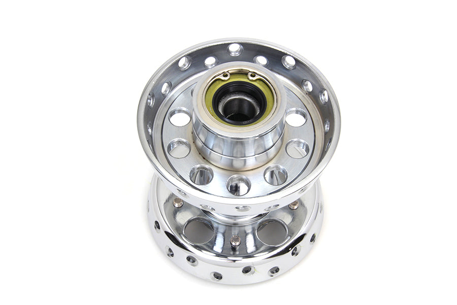 V-Twin Tapered Bearing Wheel Hub Star Type Chrome – Fits Harley Davidson EL 1936-1945