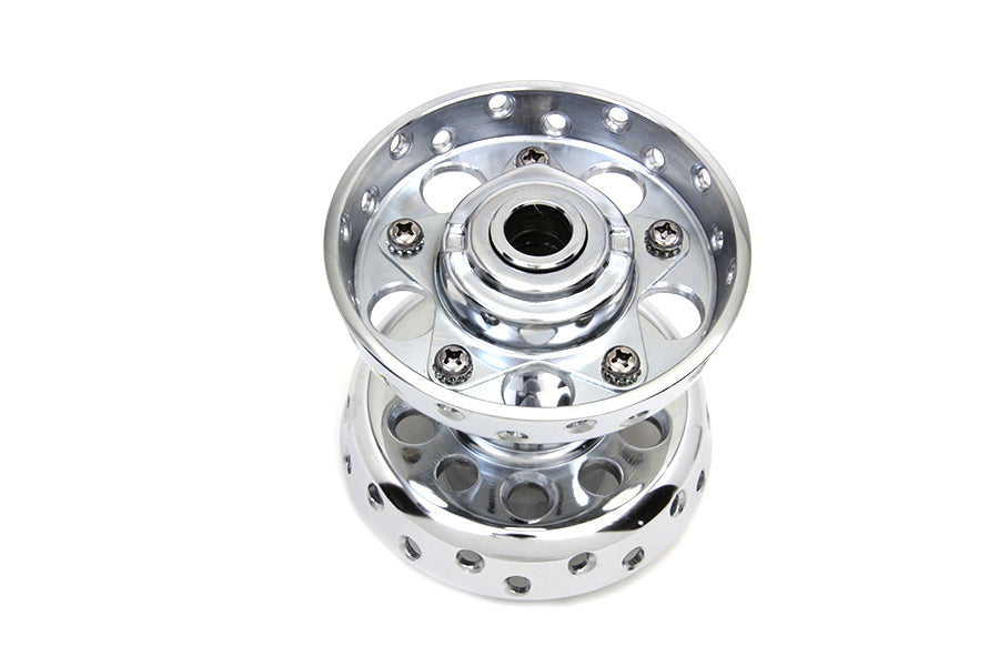 V-Twin Tapered Bearing Wheel Hub Star Type Chrome – Fits Harley Davidson EL 1936-1945