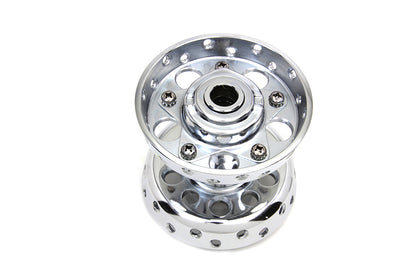 V-Twin Tapered Bearing Wheel Hub Star Type Chrome – Fits Harley Davidson EL 1936-1945
