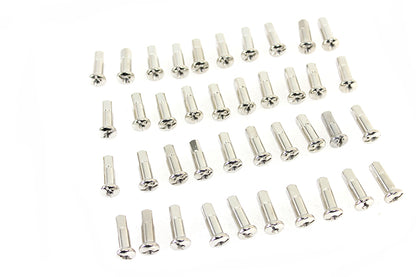 V-Twin 45-0922 Stainless Steel 40 Piece Spoke Nipple Set for 9 Gauge Spokes - 24mm Length