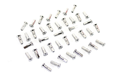 V-Twin Stainless Steel 40 Spoke Nipple Set for Harley Davidson WL