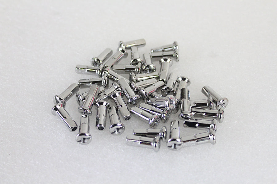 V-Twin Stainless Steel 40 Spoke Nipple Set for Harley Davidson WL