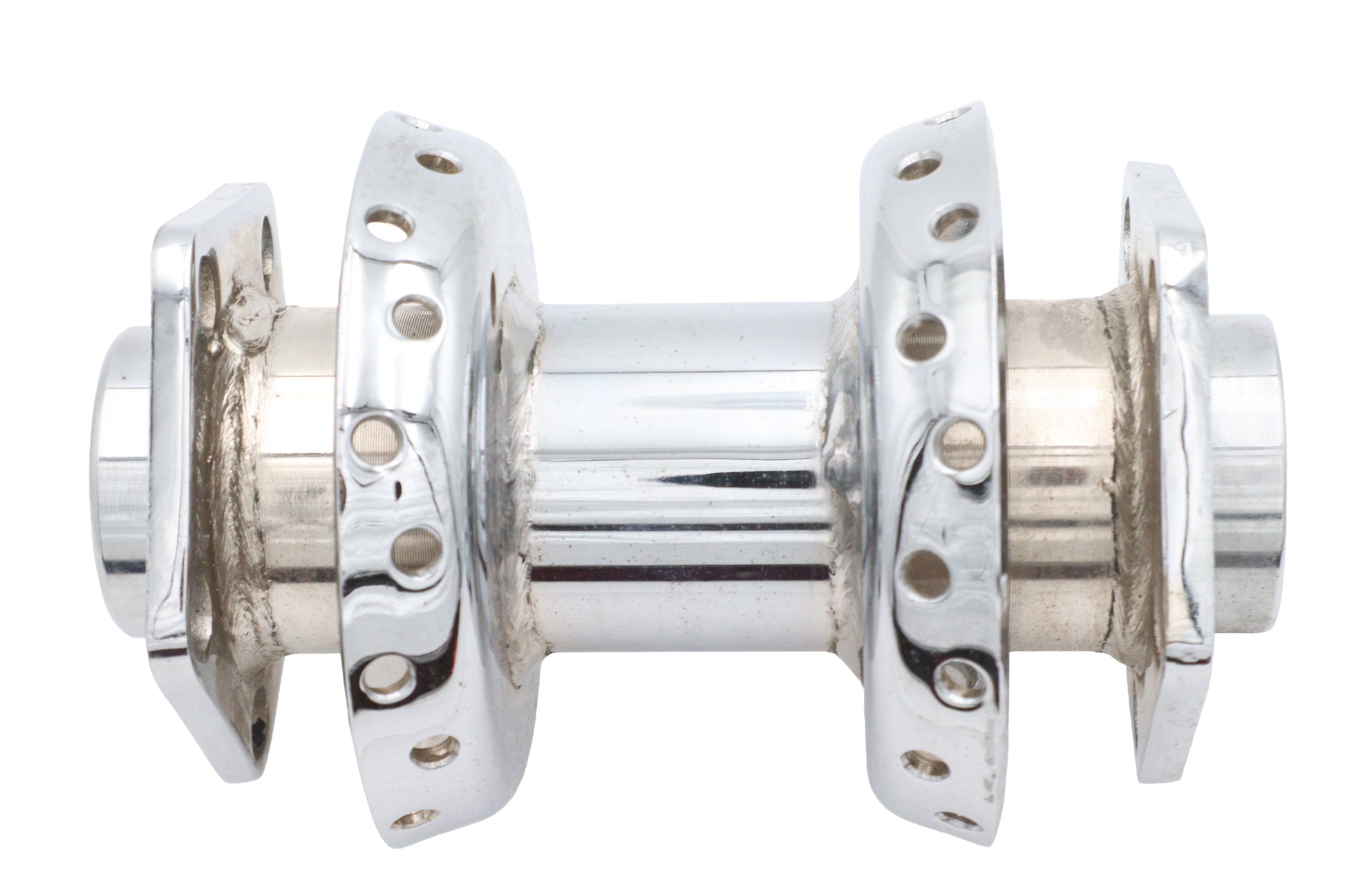V-Twin Factory Sample Chrome Wheel Hub with 3/4 inch Bearings - Fits Harley Davidson 1974-1984 FX and FL Models