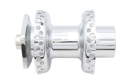 Ultima Chrome Front Wheel Hub for Harley Davidson with 3/4 Inch Bearings Part Number 33-214