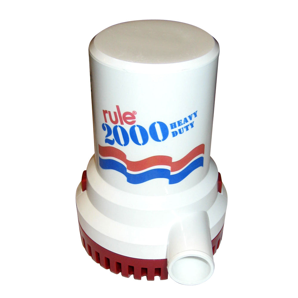 Rule 2000 G.P.H. Non-Automatic 24V Bilge Pump with 1-1/8" Discharge Outlet