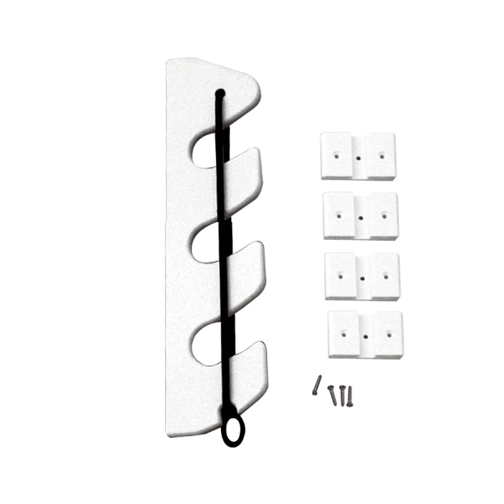 TACO Marine 3-Rod Poly Bungee Rod Holder Rack P03-133W - White