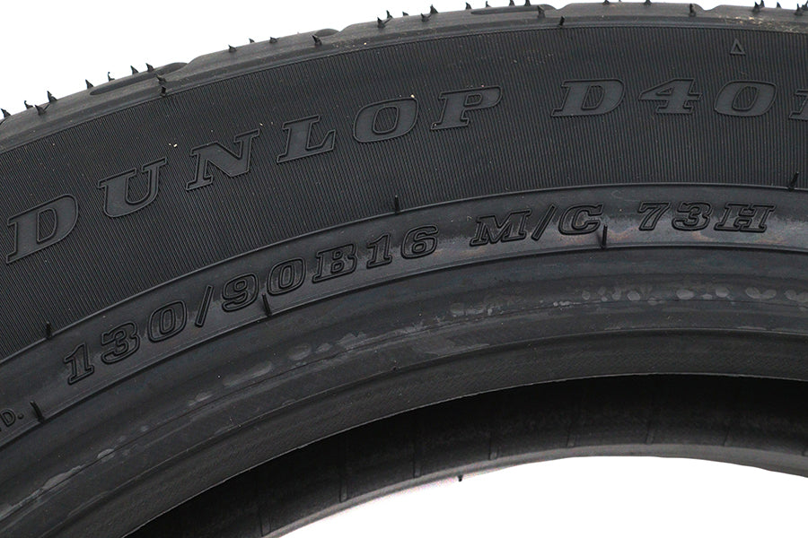 Dunlop D401 130/90B16 Blackwall Front Tire for Harley Davidson Motorcycles