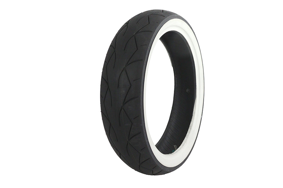Vee Rubber 130/70H X 18 Inch Whitewall Tire with 1 Inch Whitewall Width