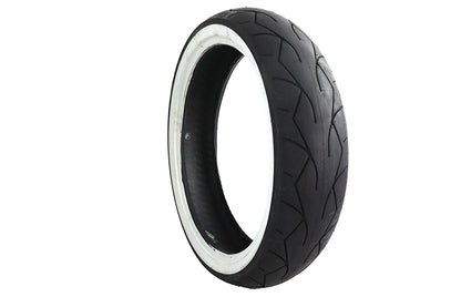 Vee Rubber 130/70H X 18 Inch Whitewall Tire with 1 Inch Whitewall Width