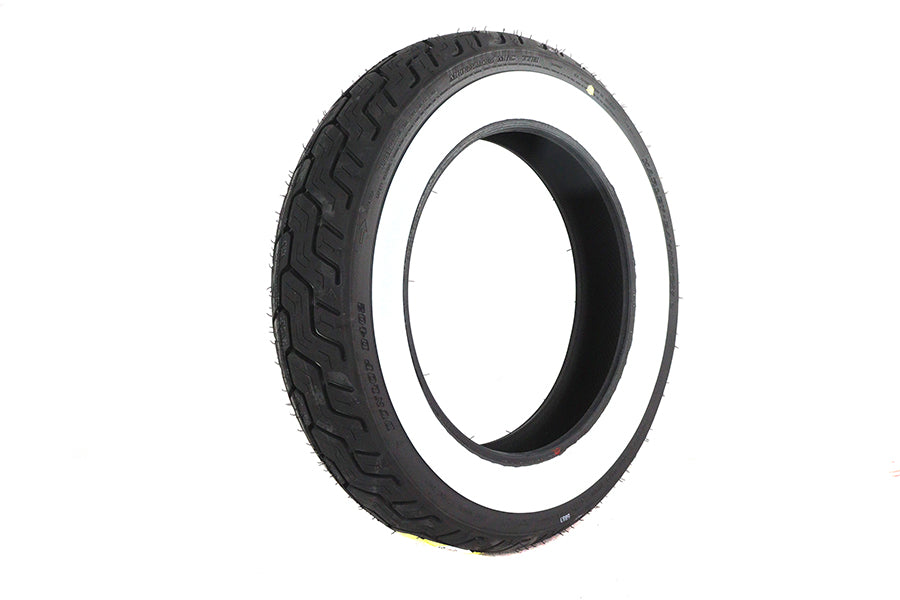 Dunlop D402 Rear Tire MU85B X 16 inch Wide Whitewall for Harley Davidson FLSTC Models