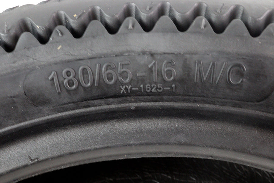 V-Twin Beck 180/65 x 16 inch Replica Tire in Black for Restoration