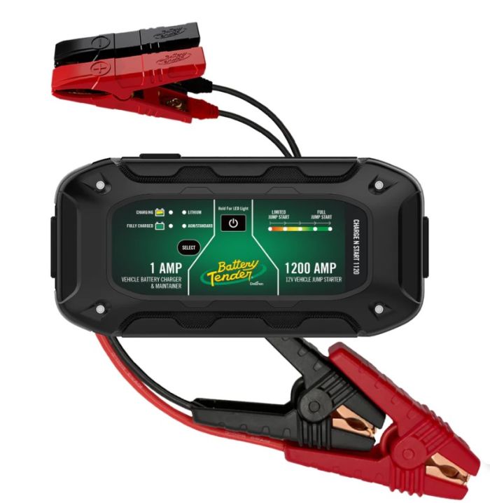 Battery Tender Charge N Start 1 Amp Battery Charger & 1200 Amp Jump Starter - Model 030-7012-WH