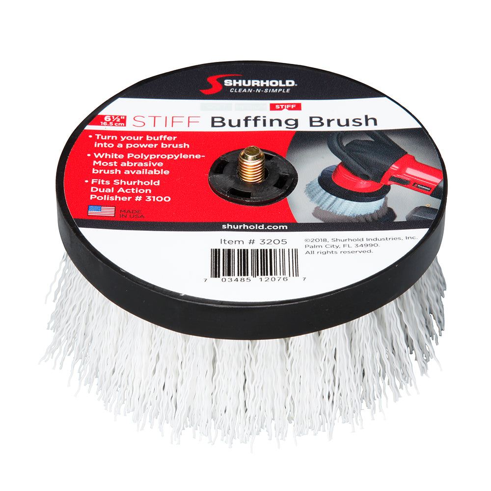 Shurhold 6-Inch Stiff Buffing Brush Part Number 3205 for Dual Action Polishers