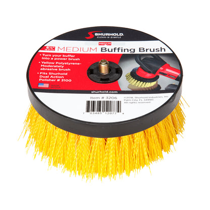 Shurhold 6-Inch Medium Buffing Brush for Dual Action Polishers - Part Number 3206