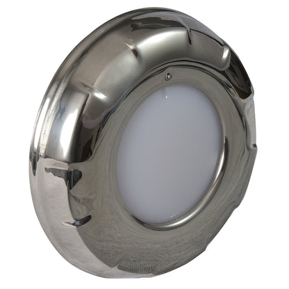 Lumitec Aurora LED Dome Light with Polished Stainless Steel Finish and 2-Color White/Blue Dimming