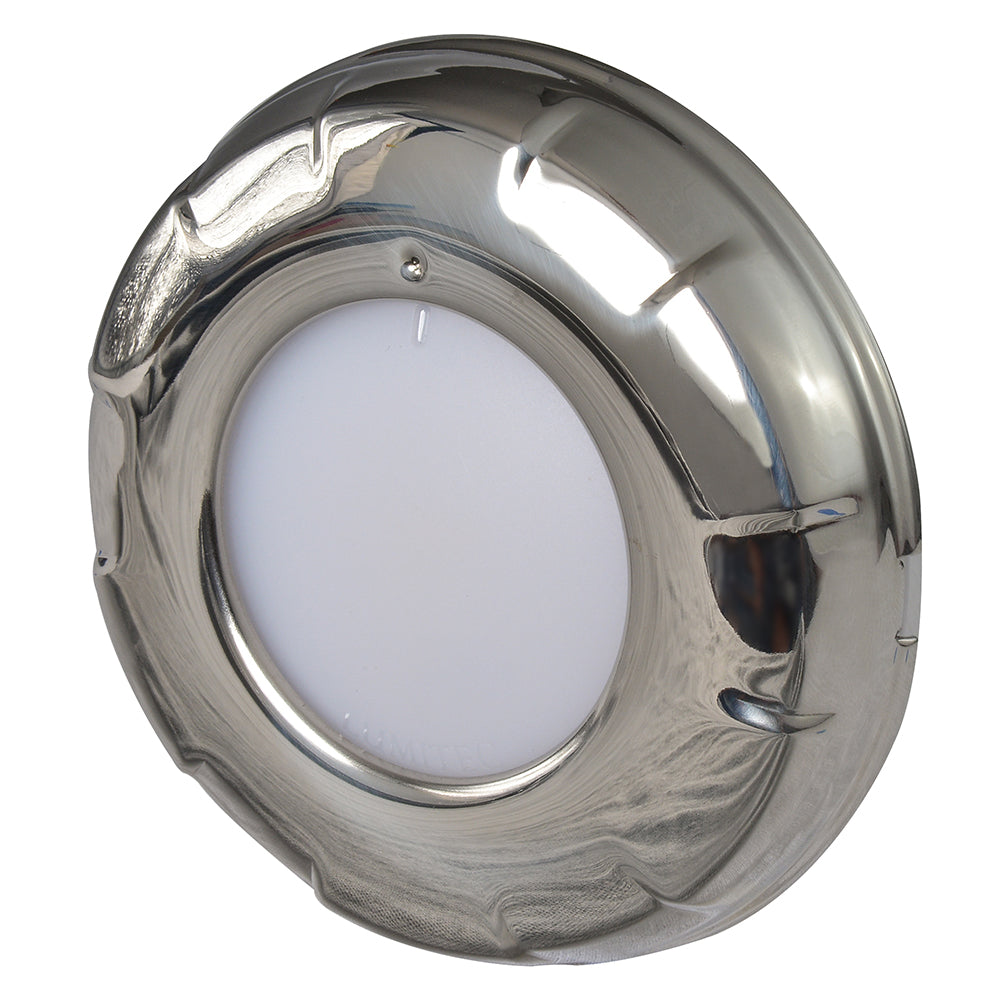 Lumitec Aurora LED Dome Light in Polished Stainless Steel Finish with 2-Color White and Red Dimming