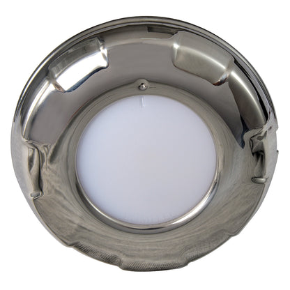 Lumitec Aurora LED Dome Light in Polished Stainless Steel Finish with 2-Color White and Red Dimming