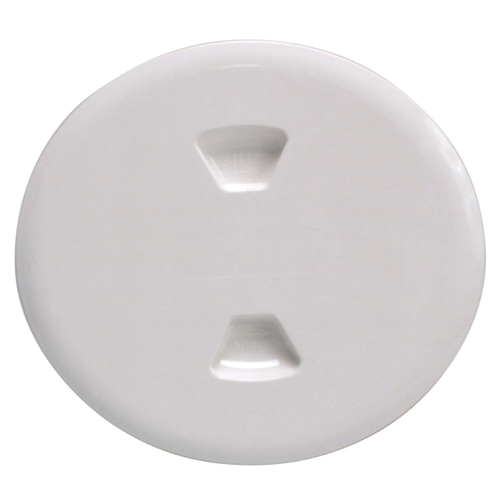 Beckson Marine 5-inch Twist-Out Deck Plate - White, Part DP50-W