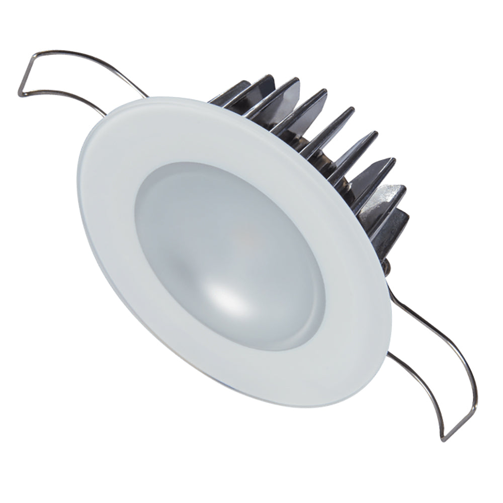 Lumitec Mirage Flush Mount Down Light - Glass Finish, No Bezel, 4-Color Options, Non-Dimming with White Dimming