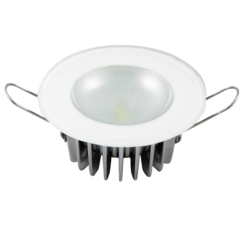 Lumitec Mirage Flush Mount Down Light - Glass Finish, No Bezel, 4-Color Options, Non-Dimming with White Dimming