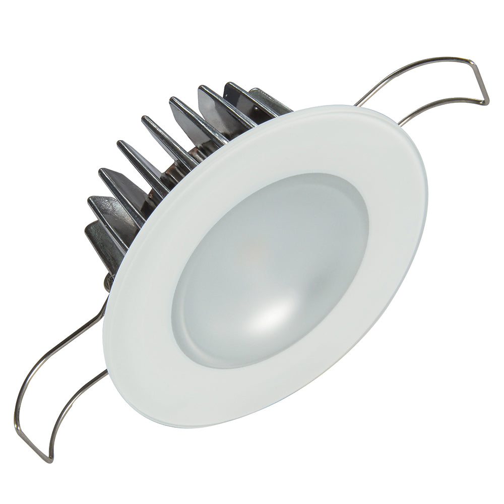 Lumitec Mirage Flush Mount Down Light with Glass Finish and 3-Color Red/Blue Lighting