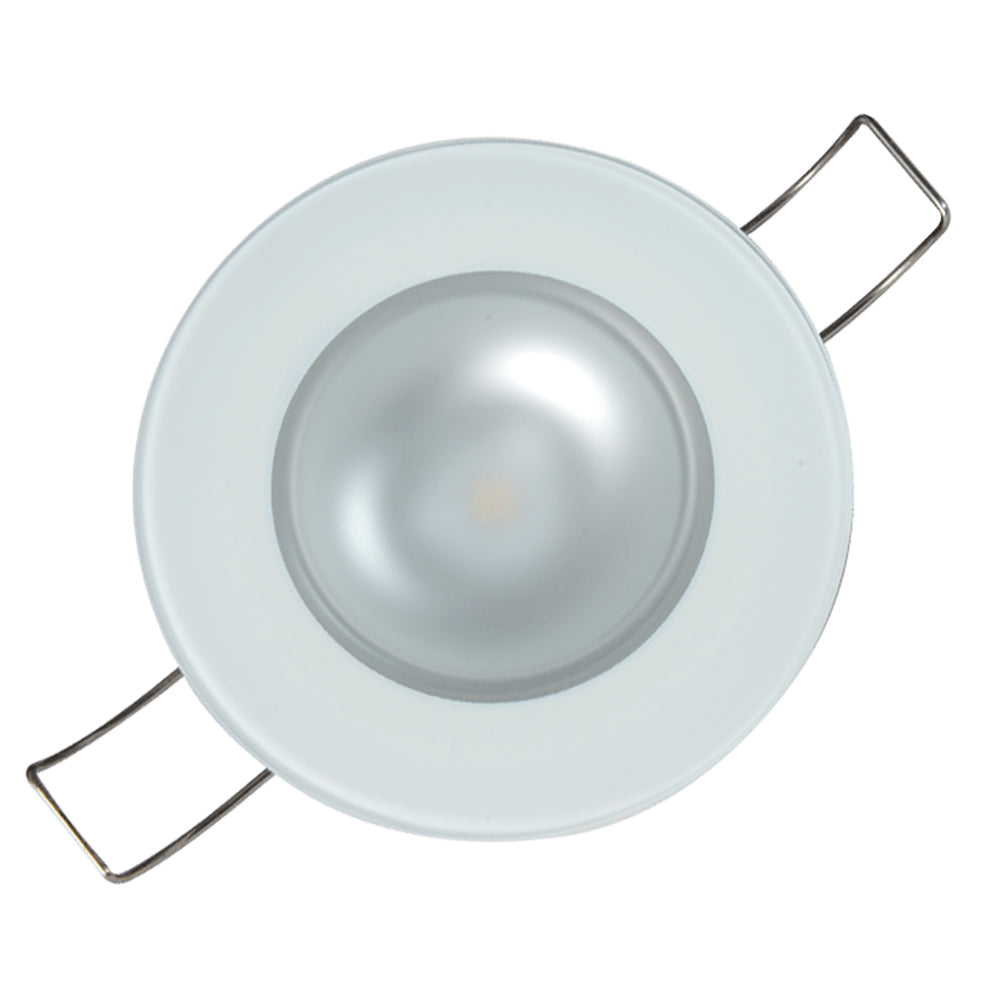 Lumitec Mirage Flush Mount Down Light with Glass Finish and 3-Color Red/Blue Lighting