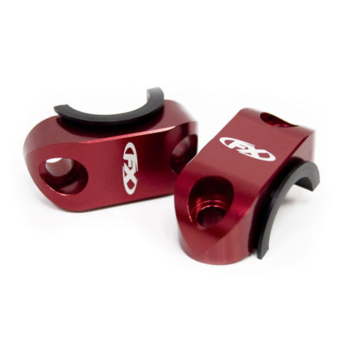 Factory Effex FX Rotating Bar Clamp Kit (2 Clamps) in Red - Part Number 12-36712