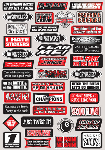 Factory Effex FX 2015 Sponsor and Logo Sticker Kit (Part No. 07-68012)