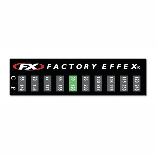 Factory Effex Temperature Sticker 3-Pack - Durable Motorcycle and Automotive Temperature Indicators