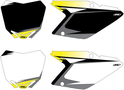Factory Effex FX 2015 Graphic Pre-Cut Number Plate Backgrounds Kit - Part Number 12-64420