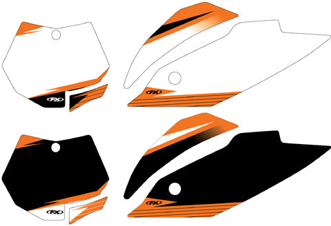 Factory Effex FX 2015 Graphic Pre-Cut Number Plate Backgrounds Kit - Custom Motorcycle Decals
