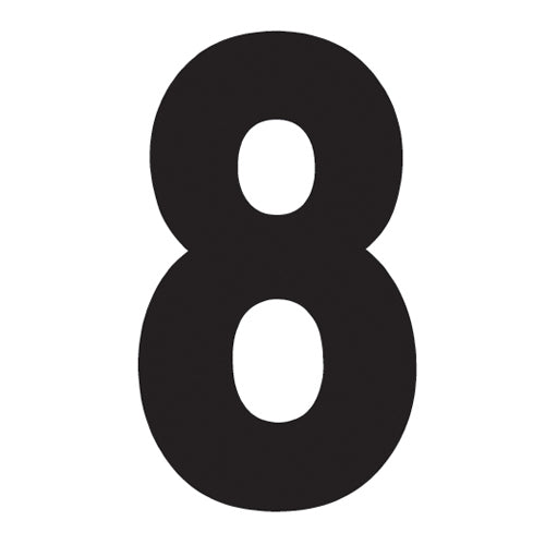 Factory Effex FX 2015 Numbers Pro 7" Black Set - Custom Motorcycle Number Plate Decals