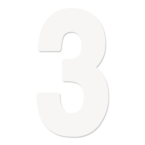 Factory Effex FX 2015 Numbers Pro 5-Inch White Set – Custom Motorcycle Number Graphics