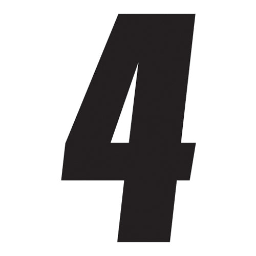 Factory Effex FX 2015 Numbers - 6 Inch Black Set for Custom Motorcycle Graphics
