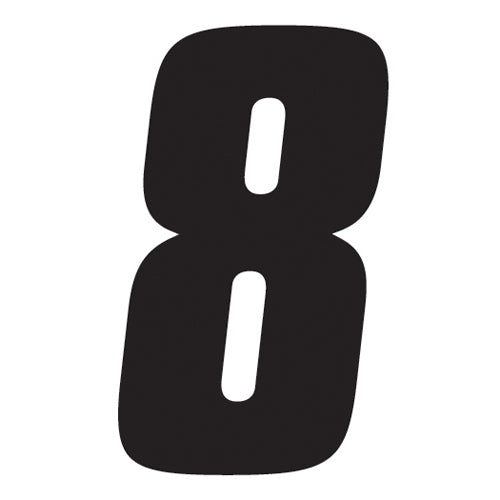 Factory Effex FX 2015 Numbers Set – 6-inch Black for Custom Motorcycle Graphics