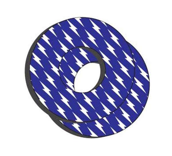 Factory Effex Moto Grip Donuts for Yamaha - White and Blue (Part No. 22-67200)
