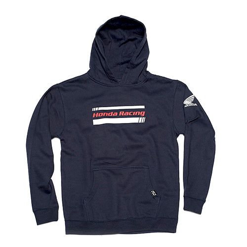 Factory Effex Honda Stripes Youth Pullover in Navy, XL - Durable and Stylish Motorcycle Apparel