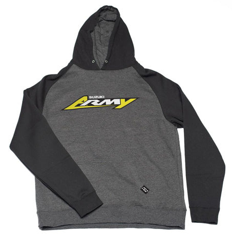 Factory Effex Suzuki Army Youth Pullover in Charcoal-Black, Size Large