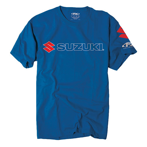 Factory Effex Suzuki Team T-Shirt - Blue (XL) | Comfortable and Stylish Motorcycle Apparel
