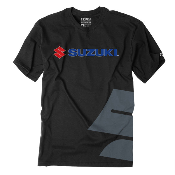 Factory Effex Suzuki Big S T-Shirt in Black, Extra Large - Comfortable Motorcycle Apparel