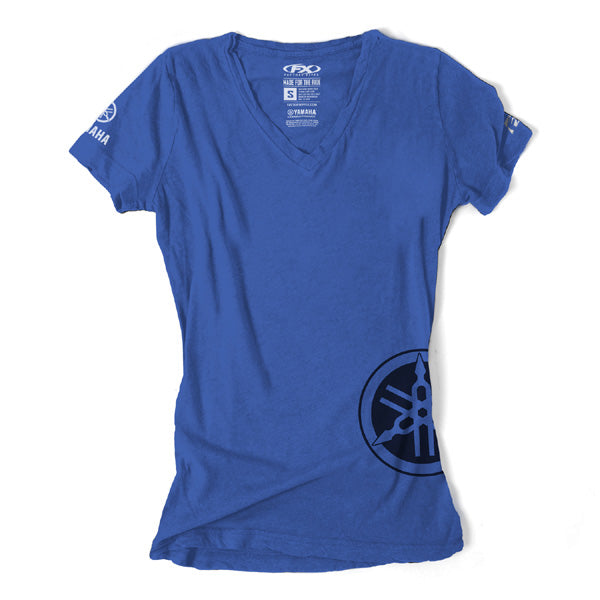 Factory Effex Yamaha Fork Women's T-Shirt - Blue (Large)