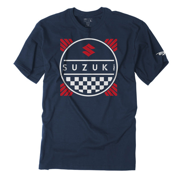 Factory Effex Suzuki Title Youth T-Shirt Navy, Size Medium – Part Number 19-83402
