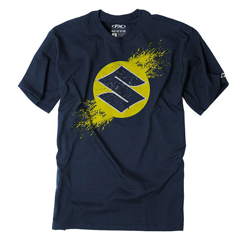 Factory Effex Suzuki Overspray Youth T-Shirt in Navy - Size Large