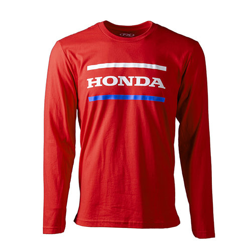Factory Effex Honda Stripes Long Sleeve T-Shirt - Red, Medium