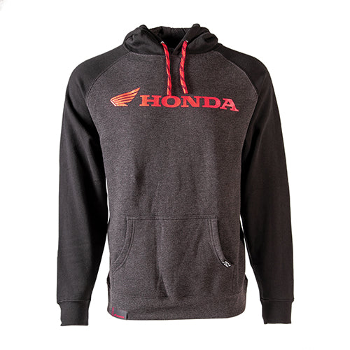 Factory Effex Honda Landscape Pullover in Charcoal-Black (Large) - Comfortable and Durable Motorcycle Apparel