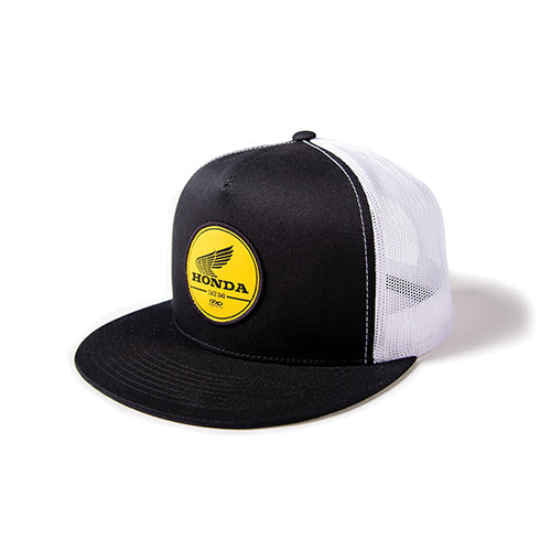 Factory Effex Honda Gold Label Snapback Hat - Black and White (One Size)