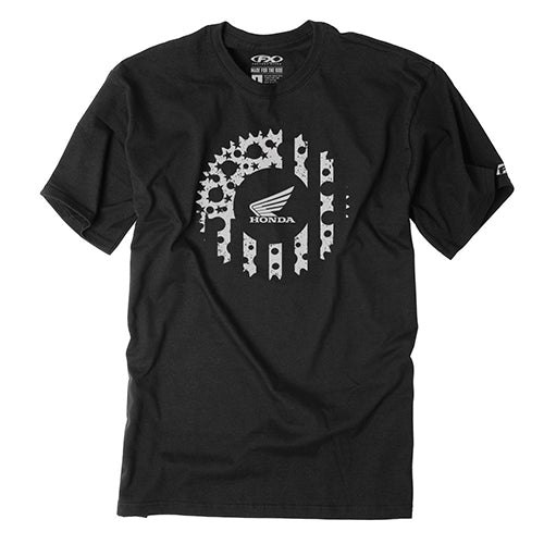 Factory Effex Honda Sprocket T-Shirt in Black (XXL) – Durable Cotton Apparel for Motorcycle Enthusiasts