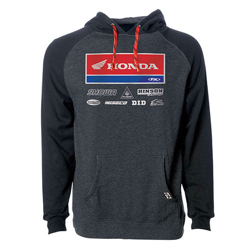 Factory Effex 2021 Honda Racewear Pullover in Charcoal-Black, XL