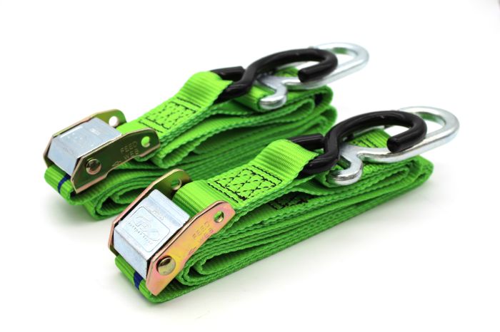 Factory Effex Kawasaki Green Tie Downs (Part #22-45182) for Secure Motorcycle Transport
