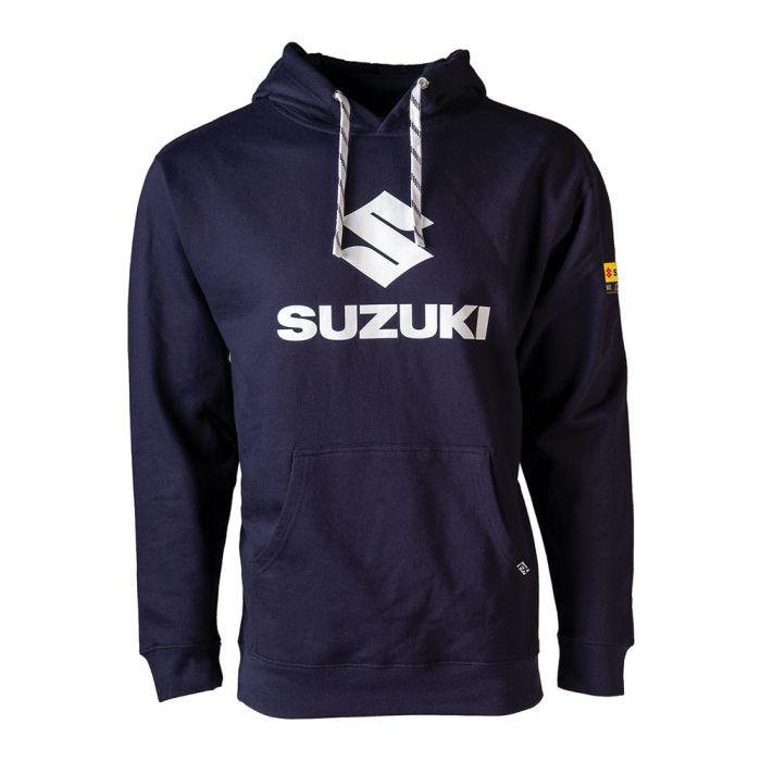 Factory Effex Suzuki Vertical Pullover in Navy, 2X - Comfortable and Durable Motorcycle Apparel